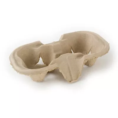 2 Cup Hot Drinks Holder Cardboard Carry Trays Beverage Takeaway Carriers 100-400 • £4.25