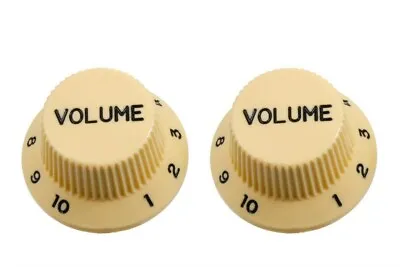 NEW Volume Knobs (2) For Fender Strat USA Split Shaft - CREAM • $12.48