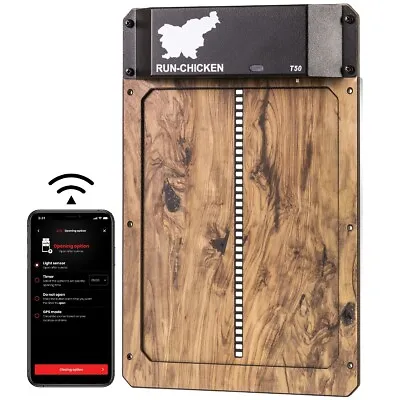 RUN-CHICKEN Door T50 (WOOD) Automatic Chicken Coop Door Opener With Timer • $139.99