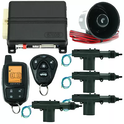 Avital 5305L 2-Way Remote Car Starter Alarm Security + 4 Universal Door Locks • $169.99