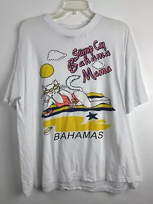 70s - 80s VINTAGE BAHAMA MAMA BAHAMAS SOUVENIR T-SHIRT SIZE XXL LARGE SHIRT TOP • $29.75