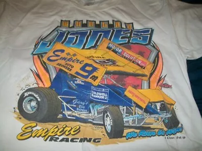 Vintage 2007 MARLON JONES #9M Empire XL World Of Outlaws Sprint Car T-Shirt USAC • $9.99