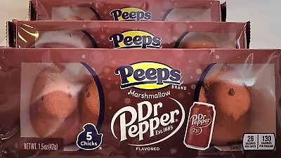 Candy Easter Peeps Chicks Dr Pepper Flavored 3 Pkgs; 5 Chicks Per Pkg • $8.75