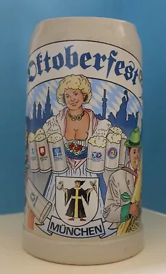 Vintage German Beer Stein - Oktoberfest - Munchen - 8  Inches Tall - Gerz • $19.99