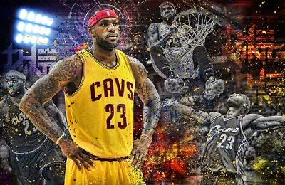 $7.98 • Buy NBA Cleveland Cavaliers Lebron James High Res Wall Decor Print Photo Poster