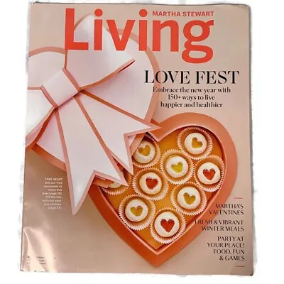 Martha Stewart LIVING Magazine Jan/Feb 2020 Love Fest Valentines Winter Meals  • $7.99