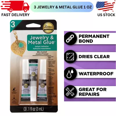 Aleene's 94830 Jewelry & Metal Glue 3/Pkg.1oz • $8.39