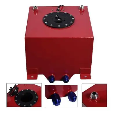 5 Gallon Universal Aluminum Racing/Drift Fuel Cell Tank + Level Sender Red • $64.60