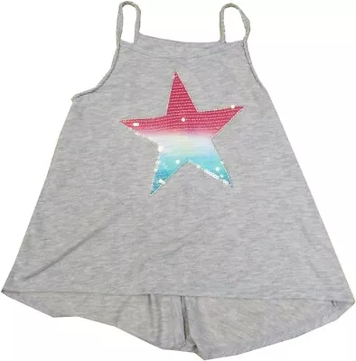 Epic Threads Girls Star-Print Tank Top Shirt Grey X-Large 61-64  100-110lbs • $9.99