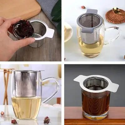 $2.78 • Buy Steel Mesh Tea Infuser Metal Cup Strainer Loose Leaf Lid Filter With