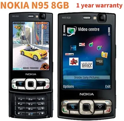 NOKIA N95 8GB 3G Unlocked Original 5MP Wifi GPS 2.8'' Black Mobile Phone • $44.59