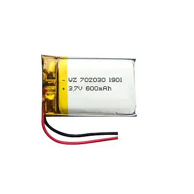 £5.99 • Buy 3.7V 600mAh 702030 Lithium Polymer Li-Po Rechargeable Battery For GPS Sat Nav