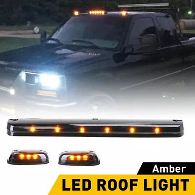 3x Smoke LED Amber Lens Cab Roof Kit Light For 2007-up Chevy GMC 2500 3500 Truck • $37.99