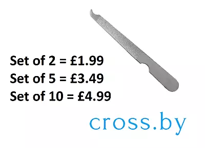 £1.99 • Buy Metal Stainless Steel Nail File Double Sided Manicure Pedicure Tool UK