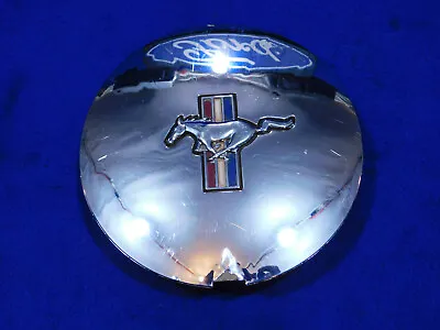 91 92 93 Ford Mustang Running Pony Tri Bar 16  Wheel Center Cap Chrome K83 • $39.99