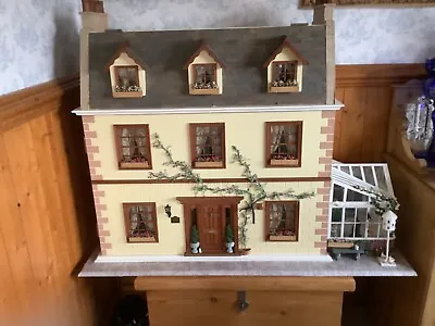 The Manor Dolls House Complete With Furniture& Figures • £400