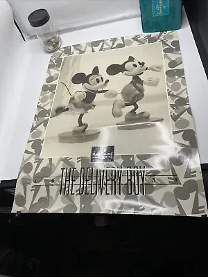 WDCC Disney Poster  THE DELIVERY BOY Mickey & Minnie Mouse B&W 18x24” 1931 Bh • $7.99