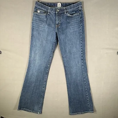 X2 Denim Laboratory Jeans Womens 10L Flare Leg Pants Mid Rise Cotton Blend EUC • $7.45