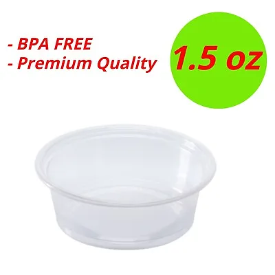 1.5 Oz Clear Portion Cups PP Plastics Condiments Jello Ketchup Testing Cups • $34.99