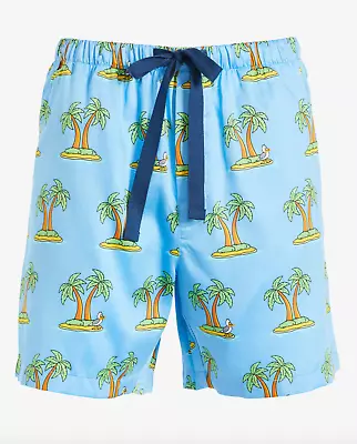 New Peter Alexander Mens Blue Palm Trees Cotton Shorts Xxl Rrp$59.95 • $35