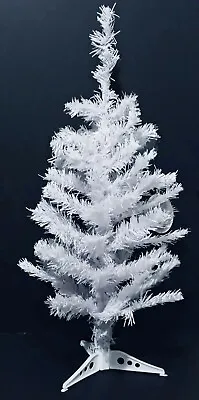 Small Christmas Tree White Artificial 2 Ft Table Top Natural Style Pine Tree New • $10.99