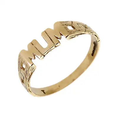 Pre-Owned 9ct Yellow Gold Mum Ring Size: T 9ct Gold For Her • £97.75