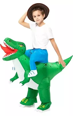 Inflatable Costume Dinosaur T-Rex Air Blow-up Halloween Costumes For Kids Unisex • $24.99