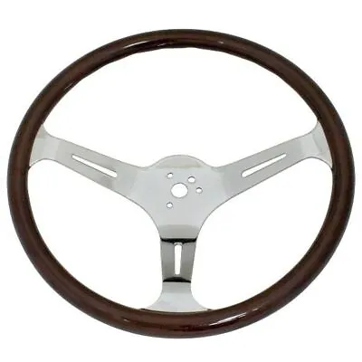 Empi 79-4022-7 Classic Vw Bug Steering Wheel 15  Dark Wood 23mm Grip • $227.95