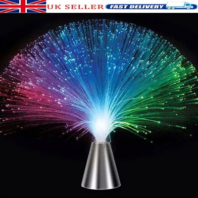 £4.69 • Buy LED Multi Colour Changing Fibre Optic Fountain Night Light Lamp Christmas Decor