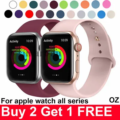 $2.99 • Buy For Apple Watch IWatch Sports Band Strap Series 8 7 6 5 4 3 2 38/40/41/42/44/45