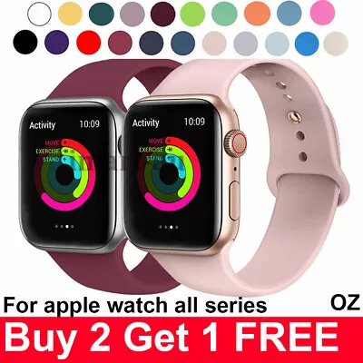 For Apple Watch IWatch Sports Band Strap Series 8 7 6 5 4 3 2 38/40/41/42/44/45 • $5.99