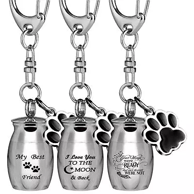 Pet Urn Keychain Dog Paw Pet Memorial Ashes Holder Keepsake Cremation Jewelry  • $10.69
