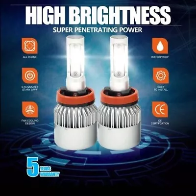H11 LED Headlight 6000K 2018 2240W 336000LM Kit Low Beam Bulbs High Power • $12.98