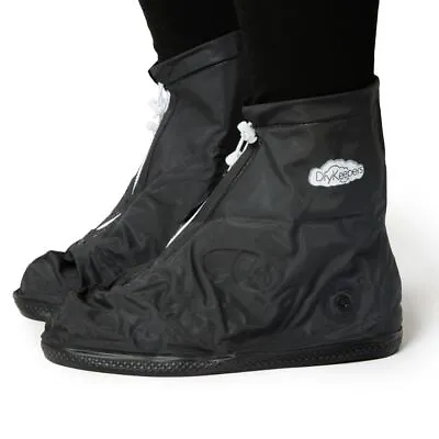 Black Waterproof Shoe Cover - Outdoor Overshoe Cycling Festival Shoe Covers UK • £8.29