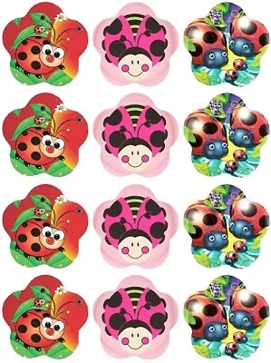 24 Ladybird Lady Bug Fairy Cake Toppers Edible Party Decorations • £2.25