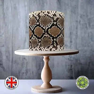 Snake Skin Pattern Wrap Around Edible Cake Topper ICING / WAFER • £7.79