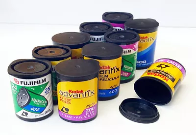 10 APS Kodak & Fuji Film Cans Canisters Containers- Advanced Photo System • $14.95