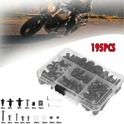 £25.88 • Buy Motorcycle Fairing Bolts Clips Screws Speed Fastener Spring Nut Wrench Kit M6 M5