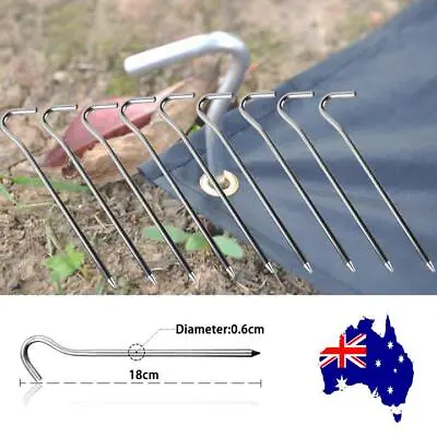 $6.99 • Buy 10pcs Aluminum Tent Pegs Ground Stakes Nail For Outdoor Camping Hiking 18CM J