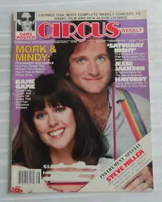 Vintage Magazine Circus 1979 Mork & Mindy Jesse Jackson Cheap Trick Queen    166 • $8
