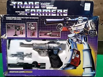 Vintage Original 1984 G1 Transformer Megatron Walther P38 W/ Box And Inserts • $300