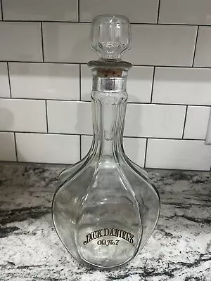 Jack Daniels  Decanter Old No 7 Bottle Tennessee Whiskey Glass W/Stopper 1980's • £48.21