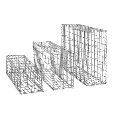 1/2Pcs Gabion Stone Basket Garden Raised Bed Planter Galvanised Steel Cage Fence • £32.95