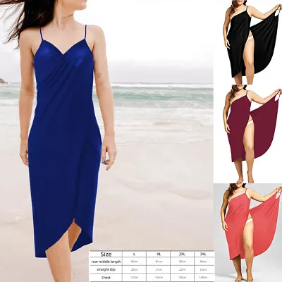 Women Ladies Bikini Cover Up Swim Beachwear Long Maxi Wrap Sarong Beach Dress UK • £6.82