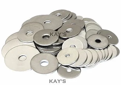 Penny Repair Washers A2 Stainless Steel For Bolts And Screws M4 M5 M6 M8 M10 M12 • £0.99