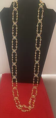 $139.99 • Buy Audrey Hepburn Gold Tone Clear Bezel Set Crystals Camrose & Kross 38   Necklace