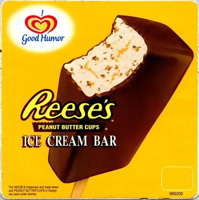 Vintage Good Humor Pricing Sticker 6 X6  Reese Peanut Butter Cup Ice Cream Bars • $14.99