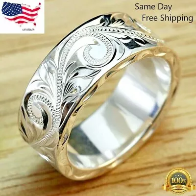 Simple Womenmen Rings Silver Plated Rings Women Party Jewelry Gift Rings Sz6-10 • $3.24