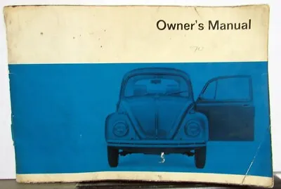 1970 Volkswagen Beetle Owners Manual Handbook Sedan And Convertible • $73.74