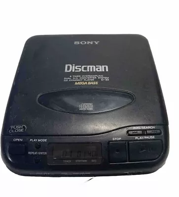 Vintage Sony Discman D-33 Portable CD Player Only Works Great • $44.92